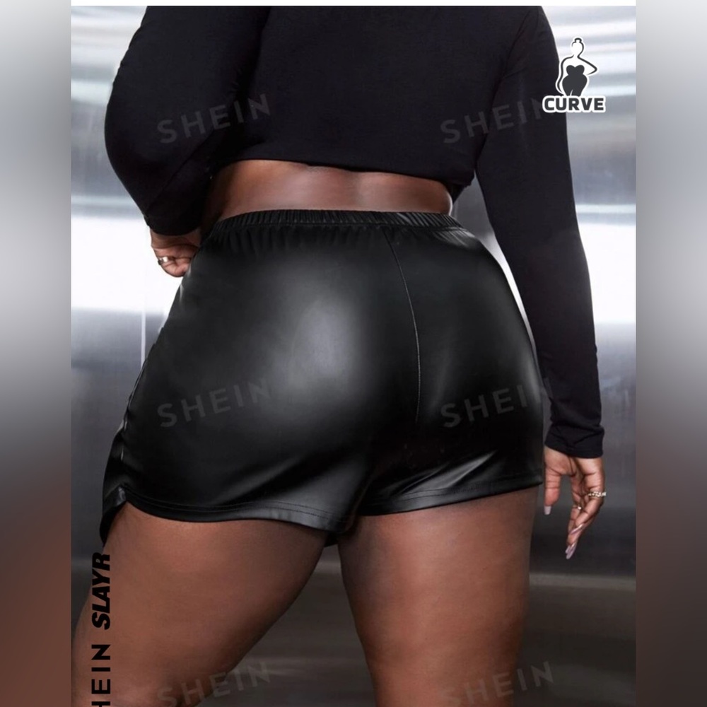 Leather skort